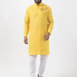 DEVOILER Men Ethnic Motifs Printed Regular Kurta with Pyjamas-23