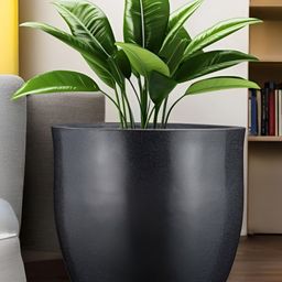 Go Hooked Pluto Black & Green Durable Planter-24