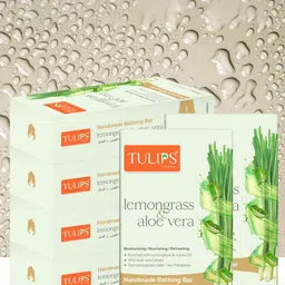 TULIPS  Set Of 6 Moisturizing Nourishing Bathing Bar Soap With Aloevera-125g Each-33