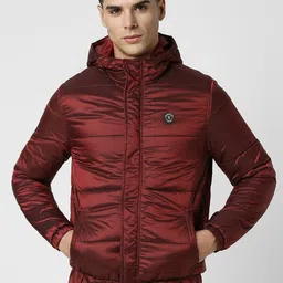 van heusen V Dot Men Hooded Solid Casual Padded Jacket-picture-27