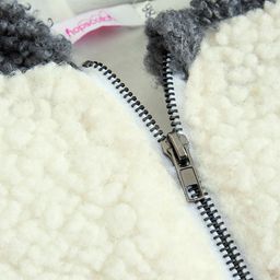 Hopscotch Boys White Fleece Hooded Knitted Jacket-picture-40