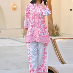 AUTUMN LANE Vastramaya Blush Cotton Co-Ord Set-picture-18