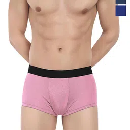 LOGGERHEAD Pack Of 3 Cotton Short Trunks LHMT002-Navy Blue-Maroon-Pink-image-66