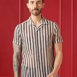 VALEN CLUB Men Striped Casual Shirt-picture-33