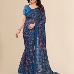 Moda Rapido Floral Printed Georgette Saree With Blouse Piece-39