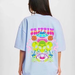 RAYACLOSET Women Printed Extended Sleeves Applique T-shirt-image-36