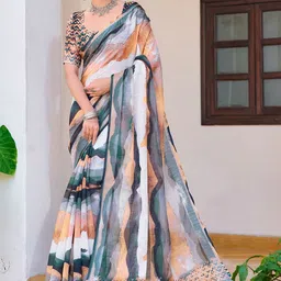 Moda Rapido Zari Designer Block Print Saree-42