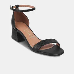 Vizzano Textured Block Heel Sandals with Buckles image 1