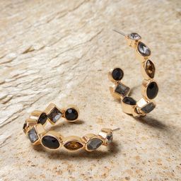 Accessorize Circular Half Hoop Earrings-image-52