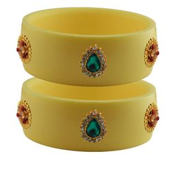 Vidhya Kangan Beige Plastic Bangles-image-20