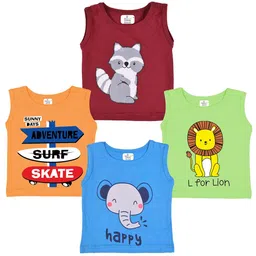 Kwitchy Unisex Pack of 4 Graphic Printed Round Neck Cotton T-shirts-22