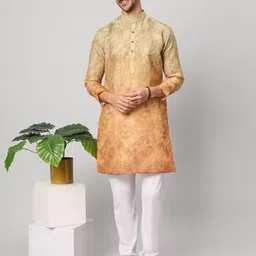 GLOBALRANG Men Printed Regular Pure Cotton Kurta with Pyjamas image 5