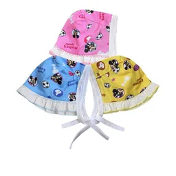 KIDSKA Kids Set Of 3 Printed Beanie-21