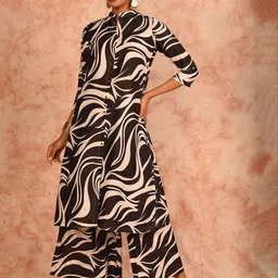 JHALAKK BY LAALZARI Printed Tunic & Palazzo Co-Ord Set image 2