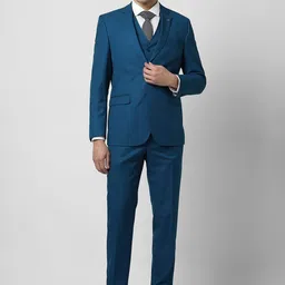 Van Heusen Textured Slim Fit Wedding Three Piece Suit-image-59