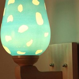 Somil Premium Designer Glass Wall / Night Lamp Elegant & Stylish Dcor Accent for Modern Interiors, color- Firozi, White, Size- 21 X 26 X 24 CM-image-93