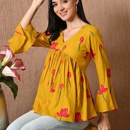 Anouk Rustic Floral Printed Empire Top-picture-19