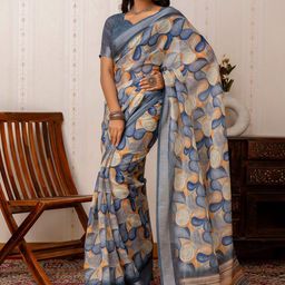 Mitera Abstract Printed Saree-image-21