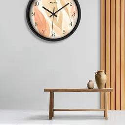 OLIVE TREE Black & Beige Printed Contemporary Wall Clock-image-31