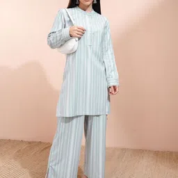 Vishudh  Printed Tunic With Trouser Co-Ords-picture-20