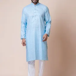 Nawaz's Kurta Men Striped Kurta with Pyjama-picture-14