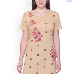 TRUDO Pack Of 2 Printed Pure Cotton Oversized Lounge T-Shirts-image-58