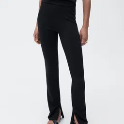 MANGO Women Skinny Trousers with Slits Hem-image-1