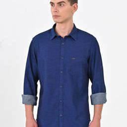 Indian Terrain Spread Collar Classic Slim Fit Cotton Shirt-picture-44