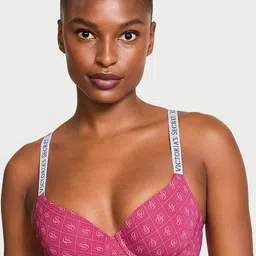 Victoria's Secret Typography Bra Medium Coverage Underwired Lightly Padded-55