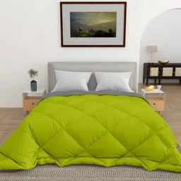 CHICERY Green & Grey Microfiber AC Room Double Bed Comforter-picture-20