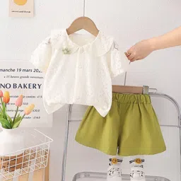 POP STREET KIDS Girls Top with Shorts-image-90