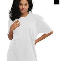 NOTWILD Women Pack Of 2 Solid Round Neck Cotton Oversized T-shirts-image-73