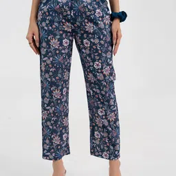 Moda Rapido Women Floral Printed Relaxed Chinos Trousers-picture-25