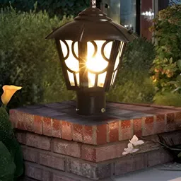 KINIS Black & White Frustum Shaped Weatherproof Outdoor Pole Lamp-image-55