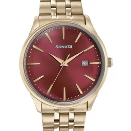 Sonata Men Embellished Dial & Stainless Steel Straps Analogue Watch 77166YM02-picture-40