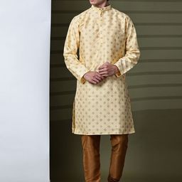 SKAVIJ Men Printed Regular Kurta with Pyjamas-15