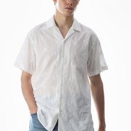 Jack & Jones Relaxed Fit Cuban Collar Floral Printed Pure Cotton Opaque Shirt-picture-4