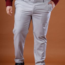 Muffynn Men Cotton Relaxed Straight Leg Straight Fit Plus Size Formal Trousers-image-51