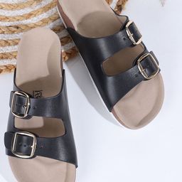 LOUD POUT Women Open Toe Flats with Buckles-image-63