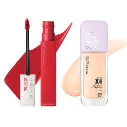 Maybelline New York Set Of Matte Ink Liquid Lipstick & Liquid Foundation-42