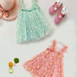 PYOS Floral Print Net Fit & Flare Mini Dress-4