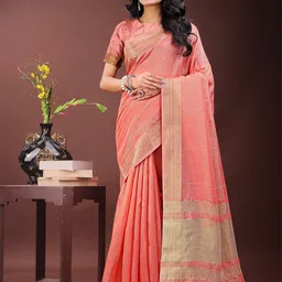 KALINI Woven Design Zari Organza Saree-picture-12