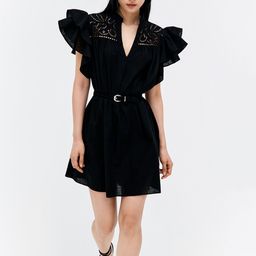 H&M Flutter-Sleeve Dress With Broderie Anglaise-image-16