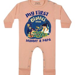 Arvesa My First Diwali Printed Bodysuit-image-60