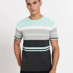 COLOR HUNT Men Striped Slim Fit T-shirt-image-64
