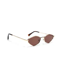Voyage Unisex Hexagon Sunglasses with UV Protected Lens 2314MG7135-11