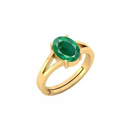 VISHVMA Gold Plated Onyx & Gemstone-Studded 12.25 Ratti Finger Ring-picture-8