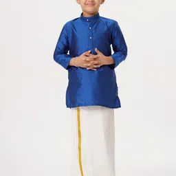 Ramraj Kids Kurta with Gold Zari Dhoti-image-53