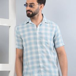 Crimsoune Club Men Classic Slim Fit Tartan Checks Opaque Checked Casual Shirt-picture-39