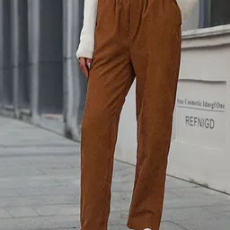 StyleCast Women Corduroy Regular Fit Trousers-picture-42